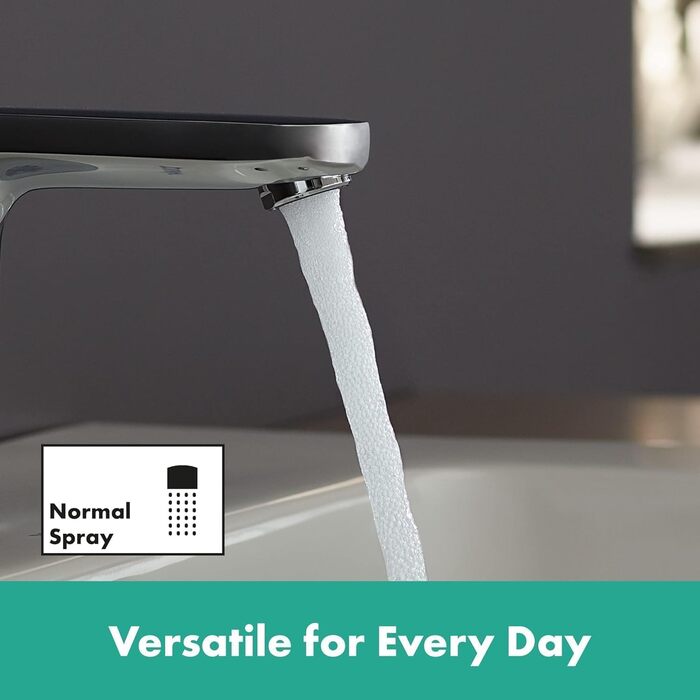 Змішувач для ванної кімнати Hansgrohe Vernis Blend без зливу, хром, висота виливу 70 мм, економія води EcoSmart