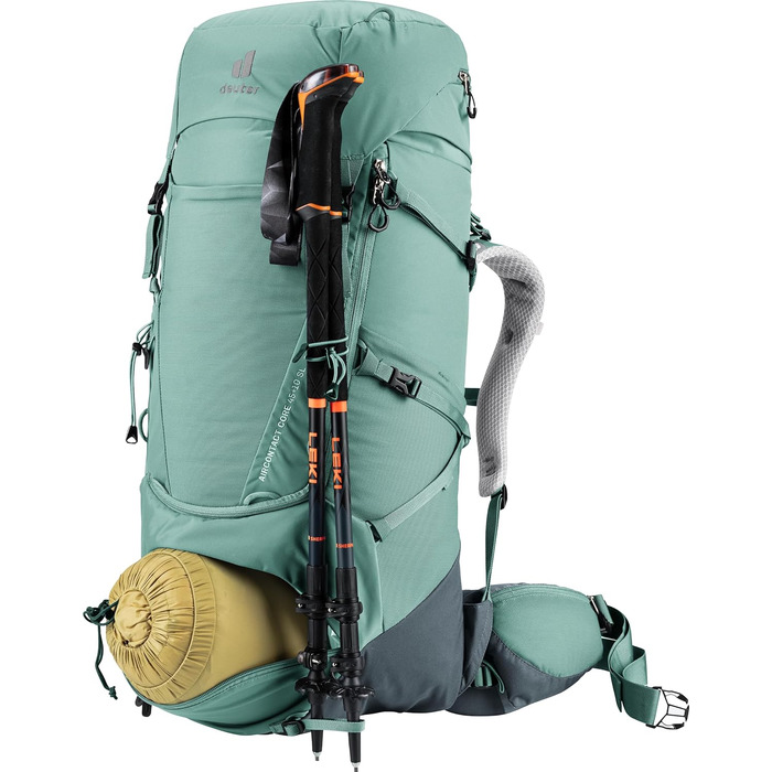 Жіночий трекінговий рюкзак deuter Aircontact Core 45+10 SL, 45+10 л, нефрит-графіт, модель 2024