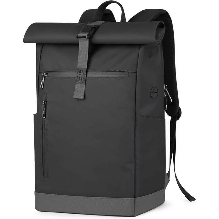 Рюкзак Inateck RollTop 25-30 л, чорний, для чоловіків і жінок, велосипедний, міський, для ноутбука 17