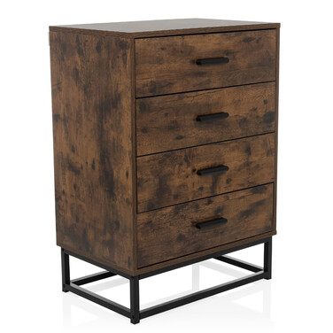 Сервант / комод VINSTRA 60x38,5x83,3 см 4 шухляди коричневий hjh LIVING