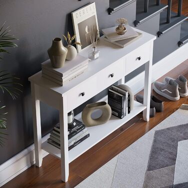Консольний стіл Vida Designs Windsor, 3 шухляди, білий, дерев'яний