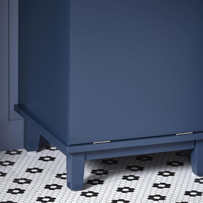 Тумбочка під раковину SoBuy BZR113-B, шафка для ванної кімнати, 60x59x30 см, блакитна