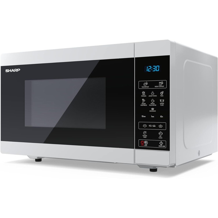 Мікрохвильова піч SHARP MS51ES, 900 Вт, 11 режимів, функція розморожування, 513x306x394 мм, срібляста