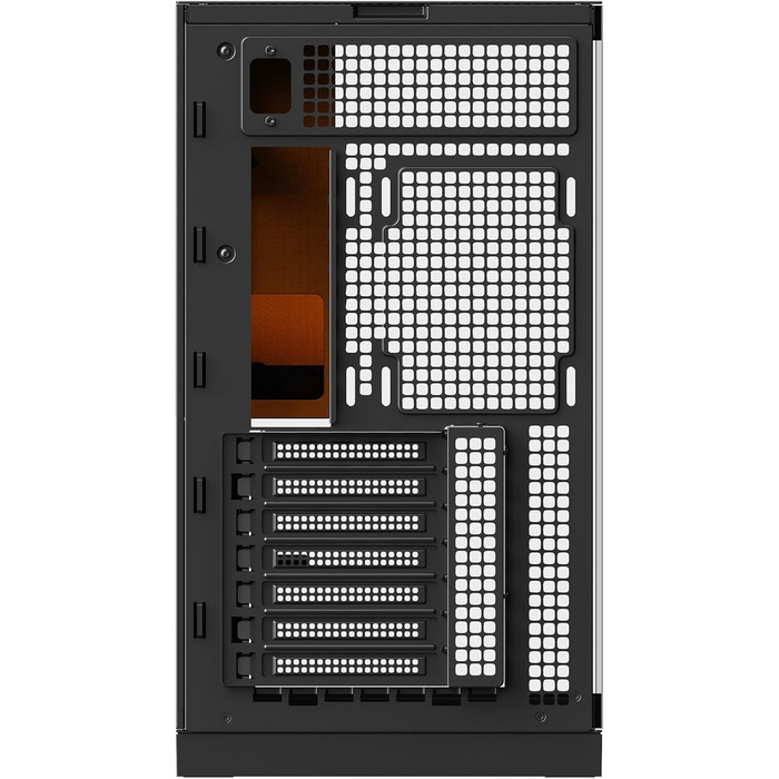 Корпус для ПК Geometric Future M5, загартоване скло, Mid Tower, E-ATX/ATX, 1.2мм сталь, ARGB вентилятори, Type-C, підтримка радіаторів 420/360 мм, чорний/жовтий