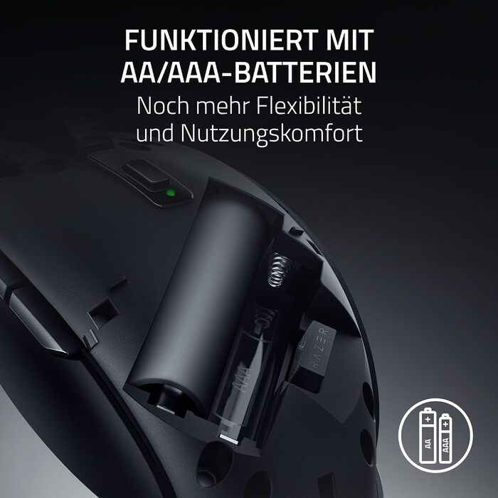 Бездротова ігрова миша Razer Orochi V2 HyperSpeed та Bluetooth, оптичний сенсор 18K DPI, вага 60 г, чорна
