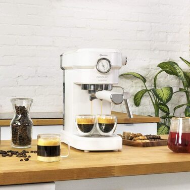 Кавомашина Cecotec Cafelizzia 790 Steel Pro - Еспресо та Капучино, 1350 Вт, 20 Бар, Манометр, 1.2л, Нержавіюча сталь