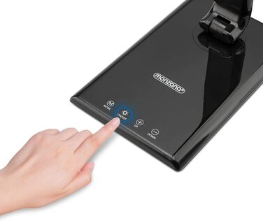 Світлодіодна настільна лампа Monzana з USB, 3 кольори, 5 рівнів яскравості, сенсорне керування, тепле світло, чорна для офісу та спальні