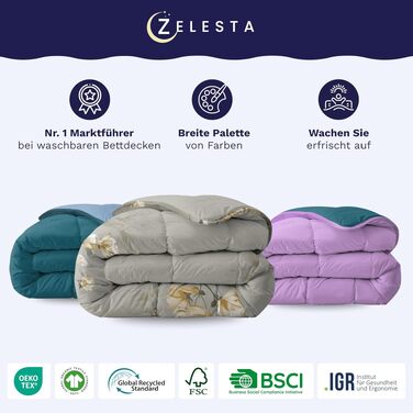 Всесезонна ковдра Zelesta Royalbed 135x200 см 2-в-1, гіпоалергенна та дихаюча, антрацит