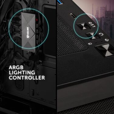 Корпус для ПК Kolink Citadel Mesh ARGB, Midi-Tower, E-ATX, з підсвіткою RGB, загартоване скло, вентилятори, комп'ютерний корпус