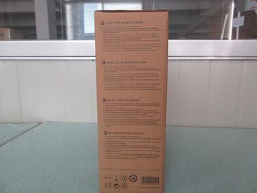 Фен для волосся Aigostar Lora 2400Вт з іонізацією, 3 температурних режими, 2 швидкості, чорний