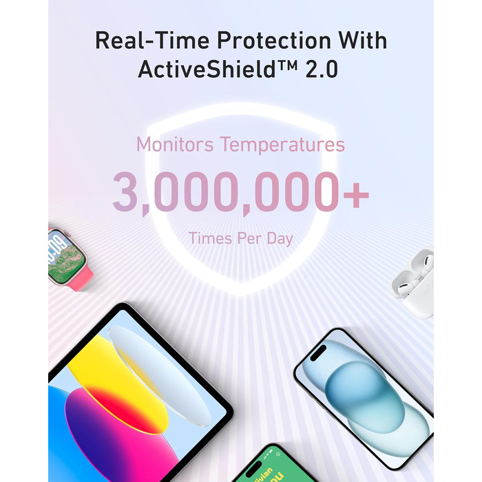 Powerbank Anker Zolo (2025 Upgrade) 20000mAh 30W з USB-C кабелем. Підходить для iPhone, Galaxy та інших пристроїв. Білий