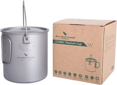 iBasingo Titan Camping Посуд: Каструля-Чайник 750/900/1100/1250мл з кришкою та ручкою. Легкий посуд для туризму, виживання, пікніків та походів