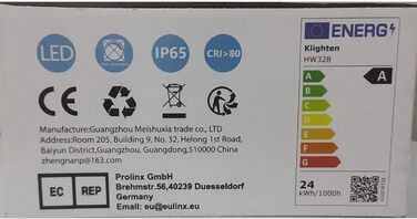 Klighten LED настінний світильник для вулиці, 2 шт, 3000K, IP65, алюмінієвий, чорний, для дому, саду та тераси