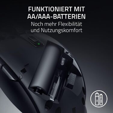 Бездротова ігрова миша Razer Orochi V2 HyperSpeed та Bluetooth, оптичний сенсор 18K DPI, вага 60 г, чорна