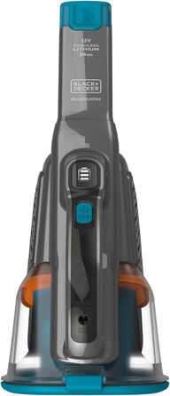 Акумуляторний ручний пилосос BLACK+DECKER Dustbuster BHHV320J, 12В, 25AW, циклонна технологія, без мішка, з висувною щілинною насадкою, титаново-синій