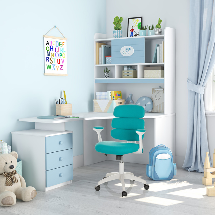 Дитячий стілець / дитячий письмовий стілець KID ERGOLINO W тканина синій hjh OFFICE