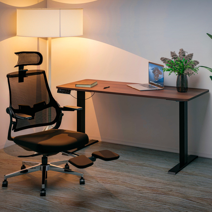 Стіл Mealux PowerDesk Duo XL Walnut (арт. EVO-252 Duo Walnut/B)