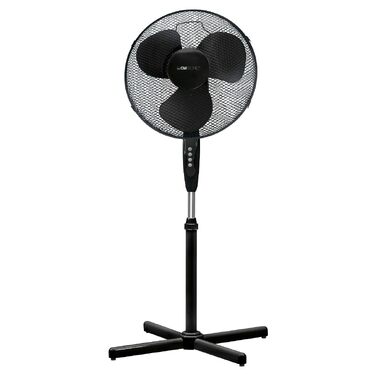 Вентилятор Clatronic VL 3603 S поворотний, 40 см, 3 швидкості, чорний | Підлоговий вентилятор з регулюванням висоти та кута нахилу