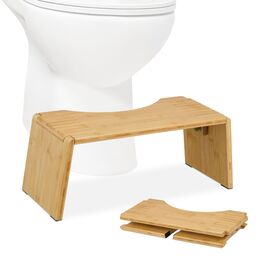 Складаний табурет для туалету Relaxdays з бамбука