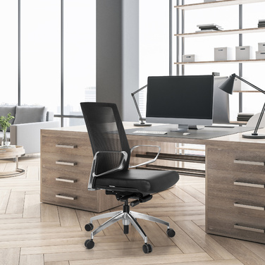 Офісне крісло PROVIDER NET / штучна шкіра чорний hjh OFFICE