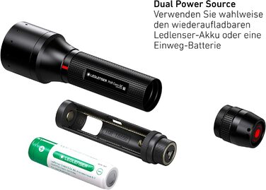 Ліхтарик Ledlenser P6R Core QC, мультиколірний LED (білий, червоний, зелений, синій), акумуляторний, 270 лм, 335 м, для полювання, риболовлі, аутдору