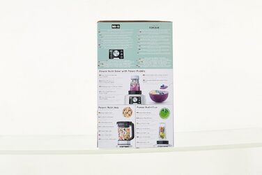 Блендер Ninja Foodi Power Nutri Mixer 3-в-1, 1200 Вт, автоматичні програми, для смузі, густих намазок і заморожених напоїв, 2,1 л глечик, 700 мл стакан і 400 мл чаша з Power-мішалкою, сріблястий, CB350EU