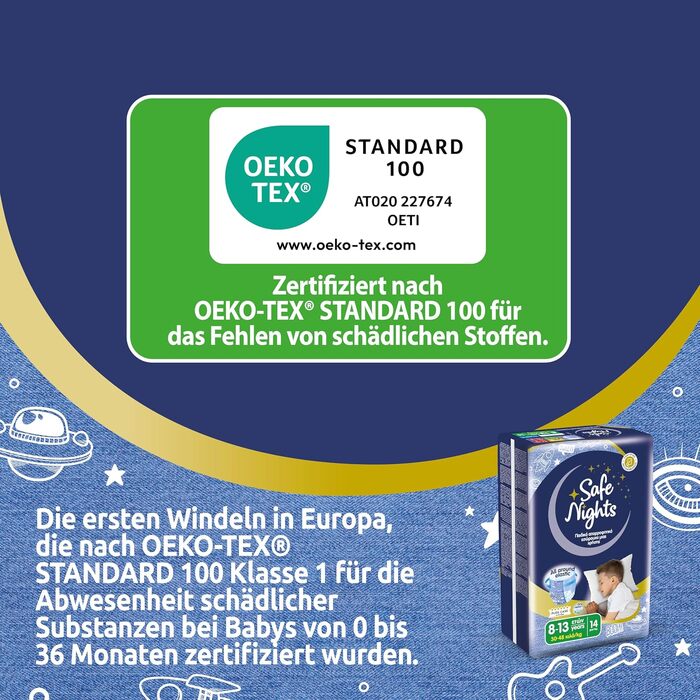 Нічні підгузки Babylino Safe Nights для хлопчиків 8-13 років (30-48 кг), 84 шт