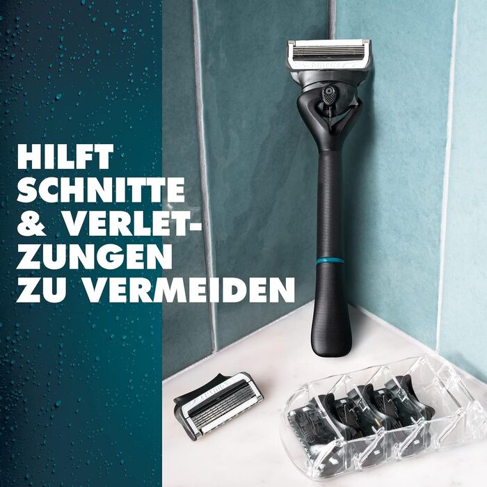 Змінні леза Gillette Intimate для чоловічого вологого гоління, 6 шт., з покращеною змащувальною смужкою, дерматологічно протестовані