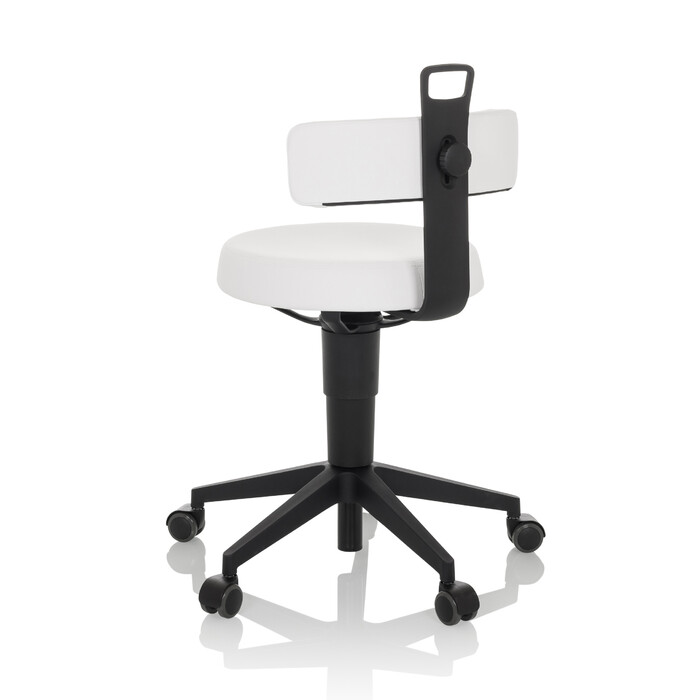 Робочий табурет / балансирне крісло TOP WORK FLEX PU white hjh OFFICE