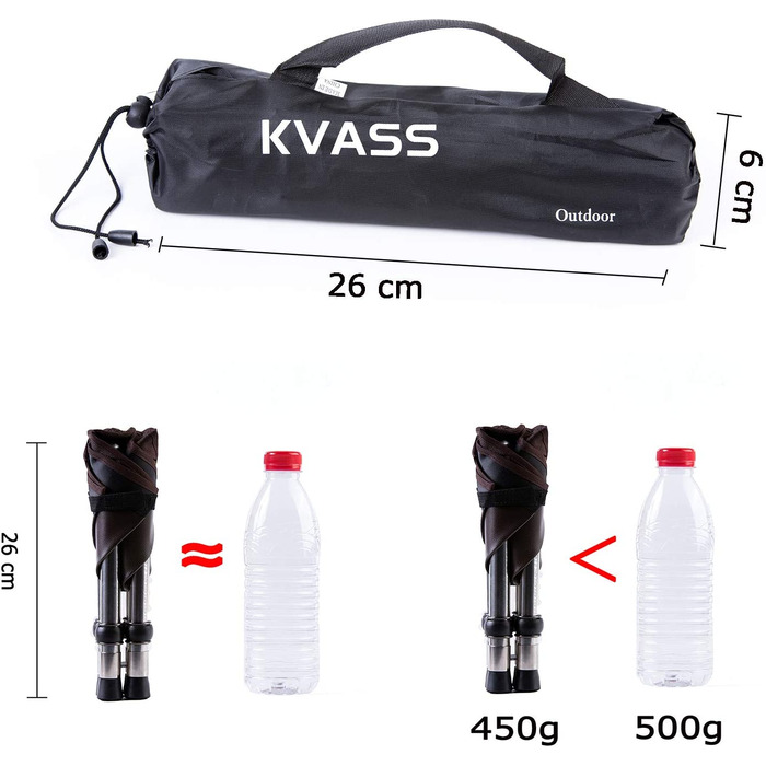 Складаний кемпінговий стілець KVASS для відпочинку на природі, коричневий