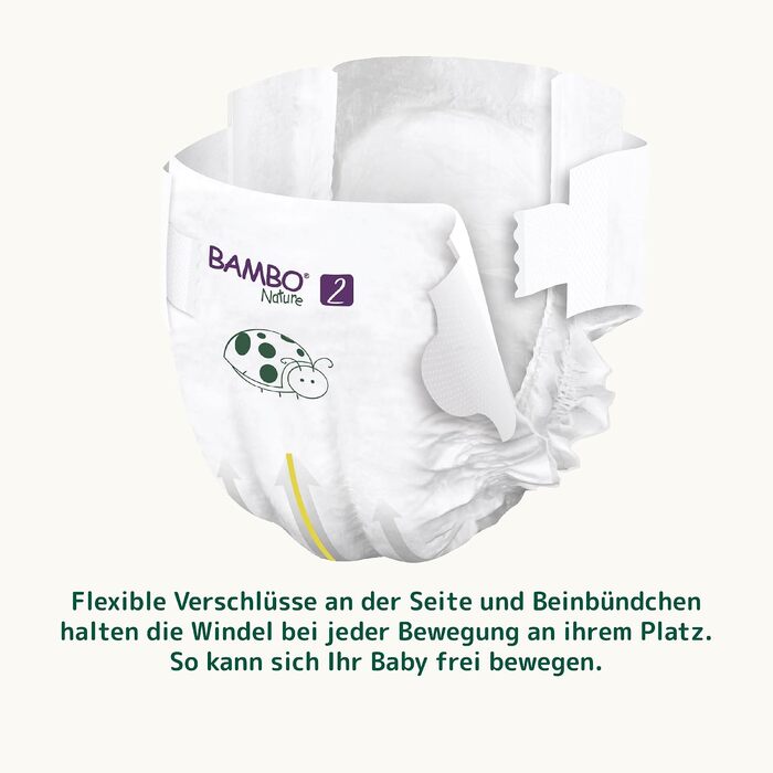 Дитячі підгузки Bambo Nature розмір 4 (7-14 кг), місячний бокс, 144 шт.