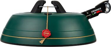 Підставка для ялинки KRINNER PREMIUM L Green з педаллю та тросом, дзвіночком, для ялин висотою до 2,7м, MADE IN GERMANY