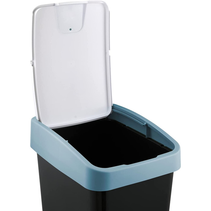Преміум сміттєвий бак Keeeper з відкидною кришкою Soft Touch 45 л, Nordic Blue