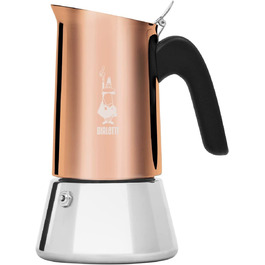 Кавоварка Bialetti New Venus на 6 чашок, з антипригарною ручкою, з нержавіючої сталі, бронзова, не для індукції, 235 мл