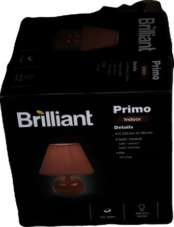 Настільна лампа Brilliant Primo червона, арт. 61047/01