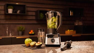 Блендер Braun PowerBlend 9 JB9040BK чорний, 1600 Вт, 2л, 18 програм, 10 швидкостей