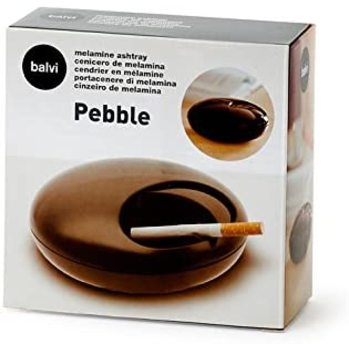 Преміум попільничка Balvi Pebble з кришкою, чорна