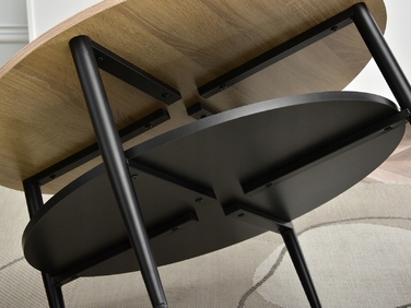 Журнальний стіл Mebel-Partner круглий, 80 x 80 x 45 см, чорний