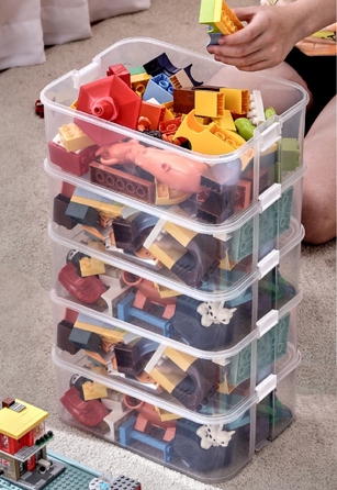 Органайзер для LEGO та іграшок: великий 5-рівневий контейнер для блоків, 35 л