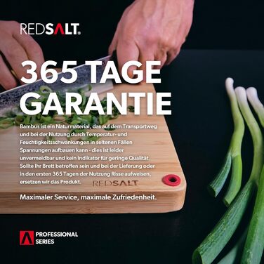 REDSALT інноваційна біо дошка для нарізання з бамбука та дерева, рифлена, реверсивна, 42x30x2,5 см, FSC, екологічна, для кухні та гриля, подарунок