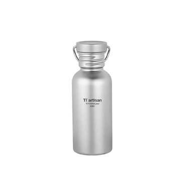 Титанова фляга Ti Artisan Titan-Trinkflasche 430 мл: спортивна, легка, герметична для кемпінгу, туризму, велоспорту