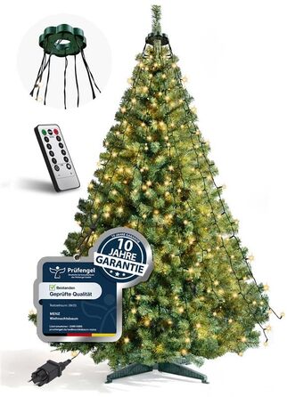 Штучна ялинка 4smile з LED-підсвіткою, висота 220 см, різдвяна ялинка з гірлядою