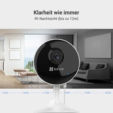 EZVIZ C1C 2 шт. IP камера Wi-Fi 1080P з двостороннім аудіо, нічним баченням до 12м та датчиком руху