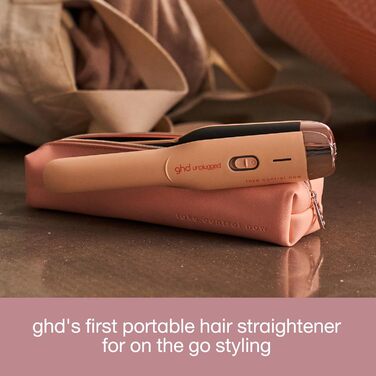 Бездротовий стайлер для волосся ghd Unplugged Pink Peach з гібридною Co-Lithium технологією