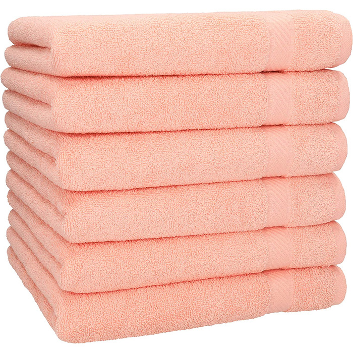 Набір рушників Betz Palermo 6 шт. 50x100 см, 100% бавовна, легкі, добре вбирають вологу, для спорту, пляжу, подорожей, абрикосовий колір