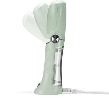 Ручний відпарювач для одягу Conair Power Steam Travel, компактний та складаний, 20 г/хв, з вішаком, для подорожей, зелений