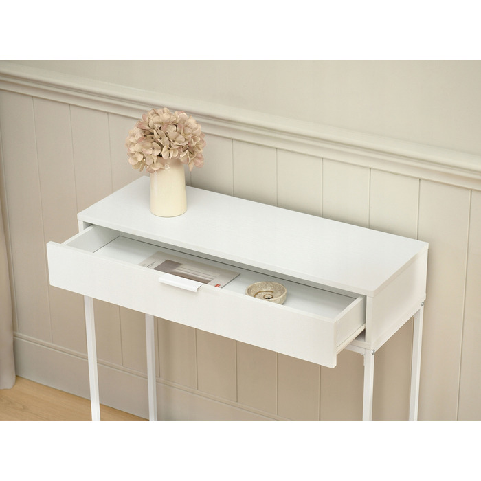 Консоль Mebel-Partner, білий матовий, 80 x 76,5 x 28 см