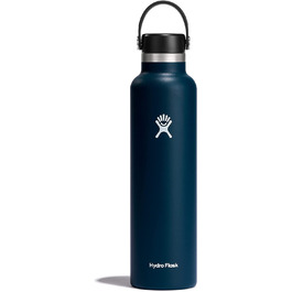 Термобутилка Hydro Flask 709 мл індиго – вакуумна сталева пляшка для води, спортивна, герметична, з кришкою Flex Cap, підходить для посудомийної машини, стандартна шийка
