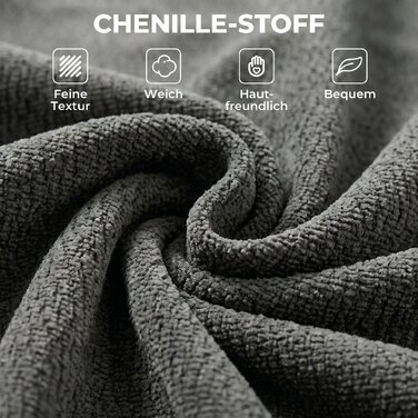 Крісло-мішок 2-в-1 Cloud: розкладне крісло з chenille та товстою підтримувальною подушкою, сіре