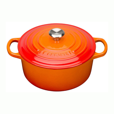 Каструля/жаровня з кришкою 26 см, помаранчева Signature Le Creuset
